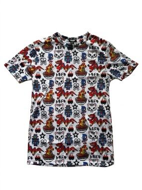 TOKIDOKI Major TKDK Streetwear Sublimated Graphic T-Shirt Size Large Mens